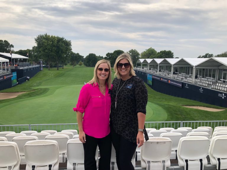 TMS Co-Owner Mindy Kroll (left) at the Midco Executive Women’s Day Pro-Am at Sanford International Event in Sioux Falls.